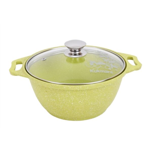 Trendy Style Non-Stick Pot with Glass Lid (lime)