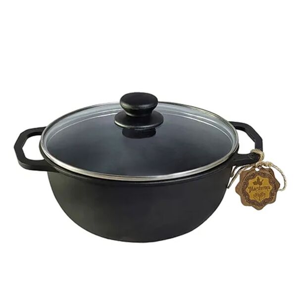 Cast Iron Pot with Glass Lid