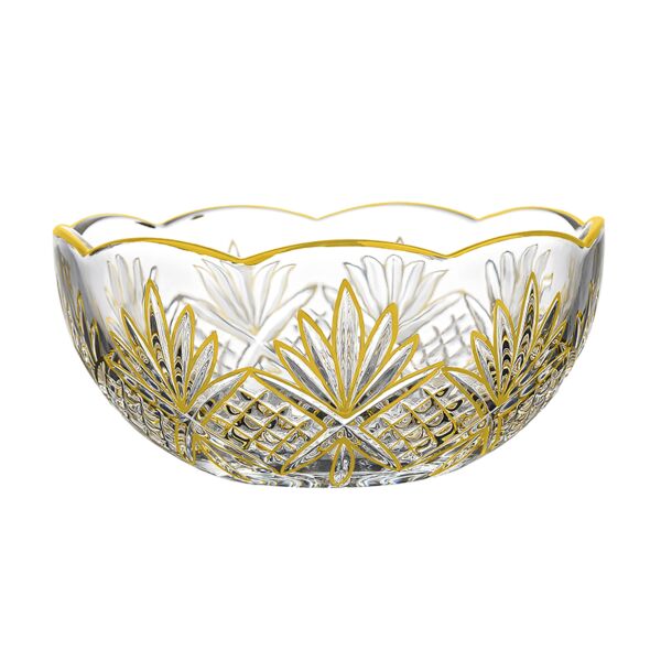 Crystal Rocks High Quality Glass Bowl with Gold