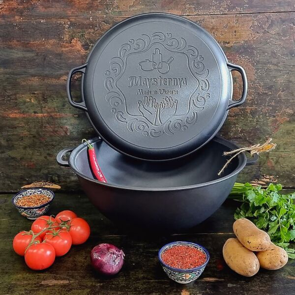 Cast Iron Uzbek Cauldron (Kazan) with Pan Lid