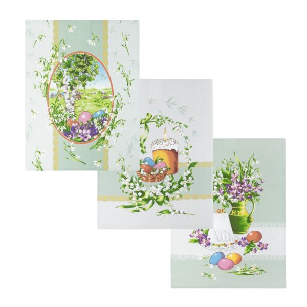 Cotton Kitchen Towel Set of 3 Easter Midday