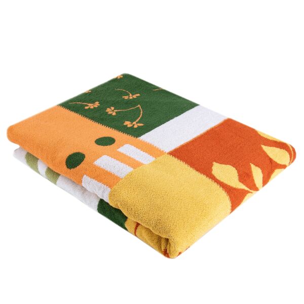 Summer Garden Cotton Terry Throw Blanket