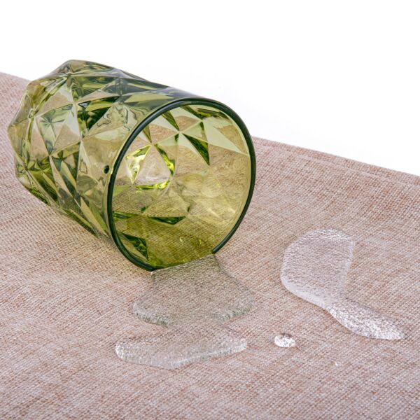 Waterproof Faux Linen Tablecloth Beige