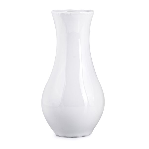 White Bohemian Porcelain Flower Vase Constance 