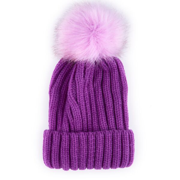 Violet Hat For Kids with Pompom