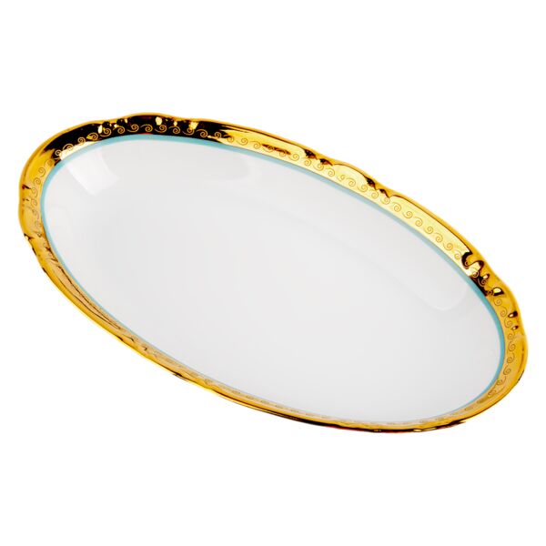 Magnificent Century Bohemian Porcelain Small Oval Serving Dish