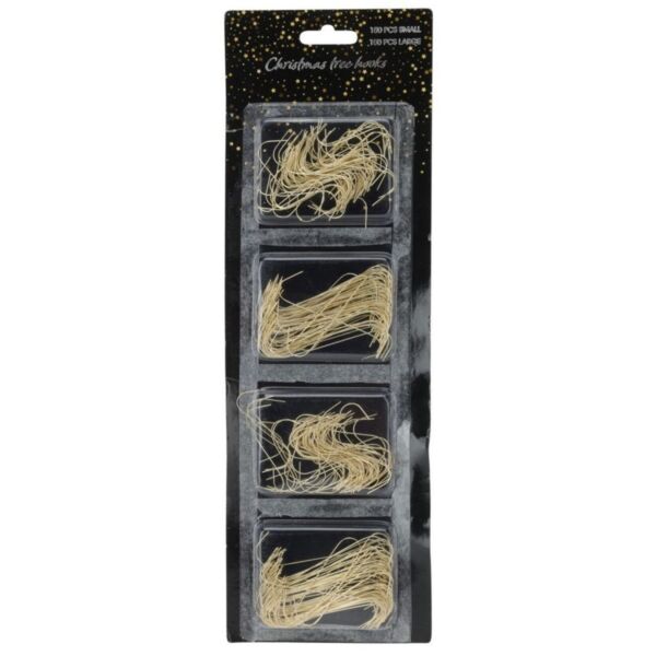 Christmas Ornament Hooks 300 pcs. (color: gold)
