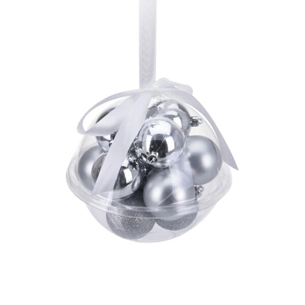 Christmas Tree Ornaments Set of 12 (color: silver)