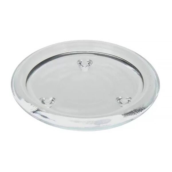 Clear Glass Round Plate Candle Holder (large)