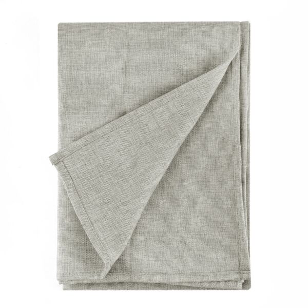 Waterproof Faux Linen Tablecloth in Light Grey