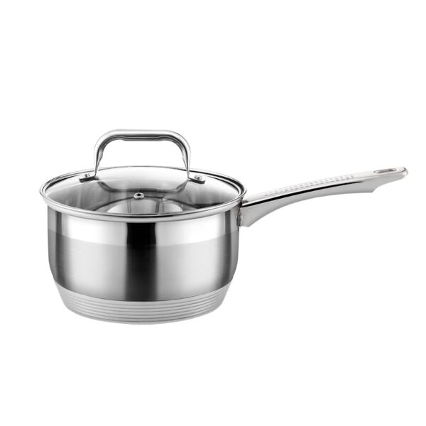 Stainless Steel Saucepan with Glass Lid