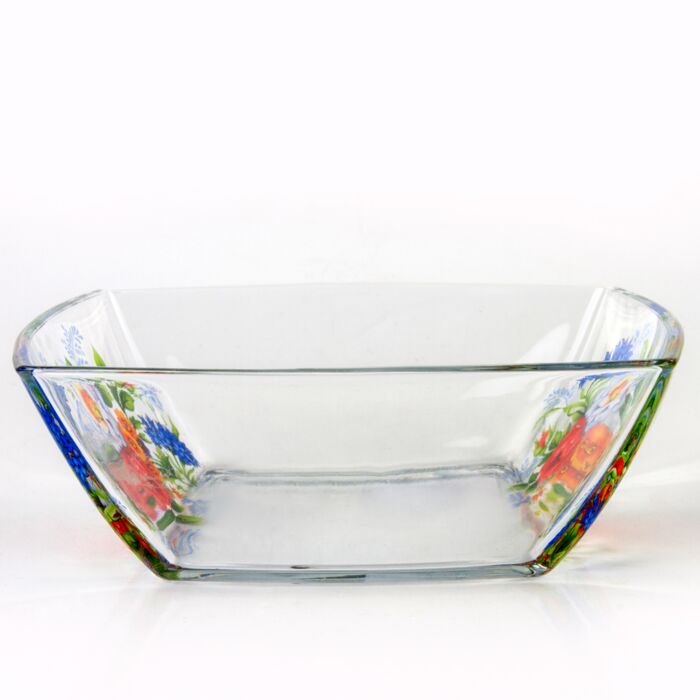 Rosehip Square Glass Salad Bowl