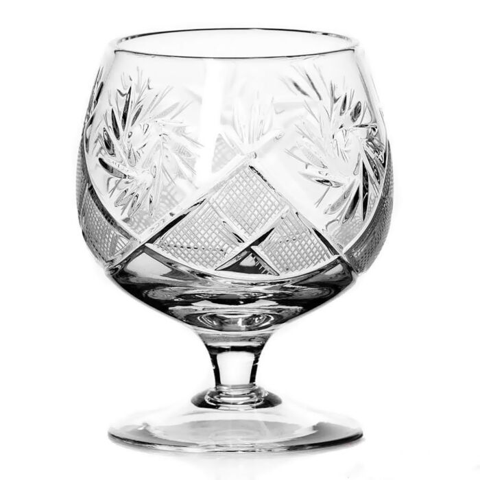 Neman Glassworks Mill Cut High-End Crystal Drinking Glass - On