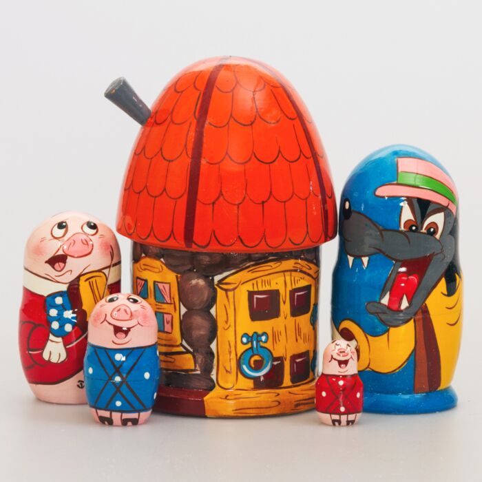 Three Little Pigs Nesting Doll