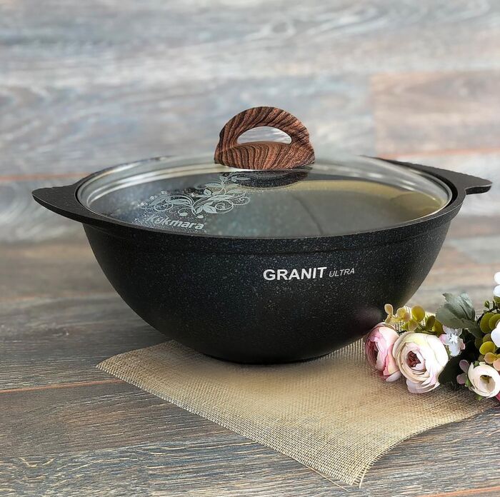 Aluminum Kazan Cooking Pot with Lid Granit ultra