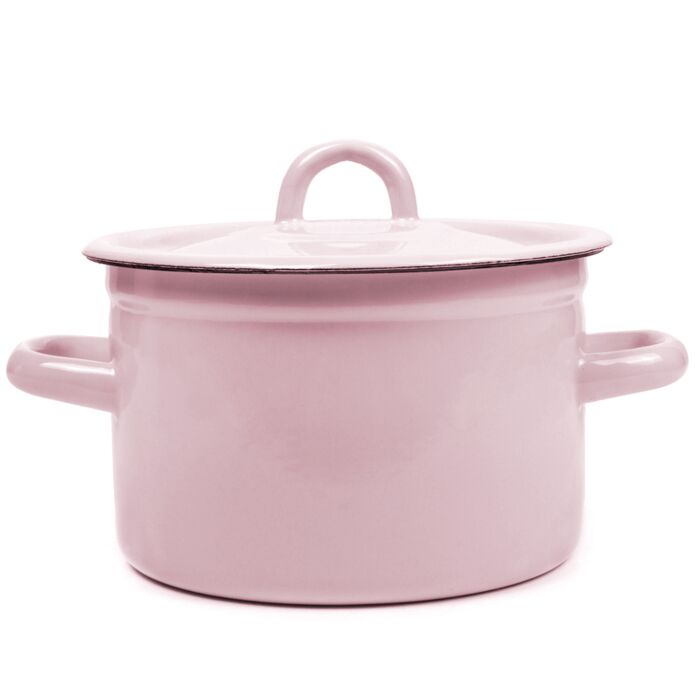 Enamel Stock Pot Enamel Pot Lemon Enamel Cooking Pot Enameled Pot (3.2qt  (3L))