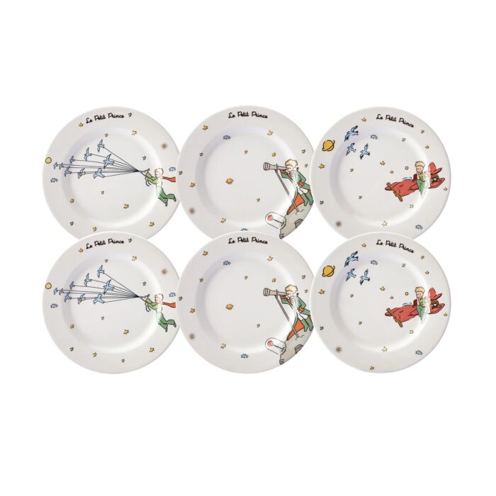 The Little Prince Porcelain Espresso Coffee Cup and Saucer Set of 12 pieces  for 6 pers.