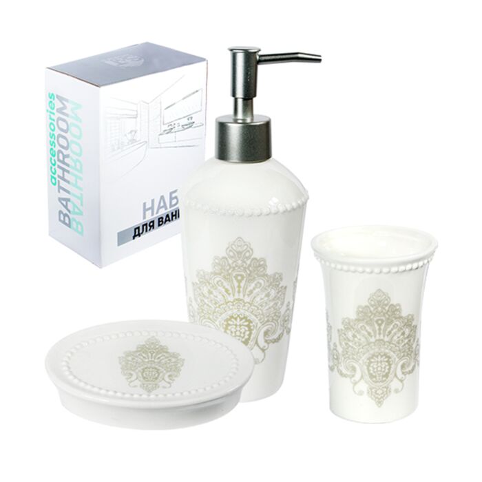 Ceramic Soap Dispenser, Terrazzo Look, 13oz, 3 Type Shape, White Bathroom  Accessories Decor – GoJeek