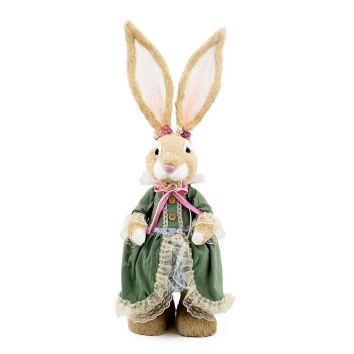 Bella the Rabbit in Green Dress Easter Decoration