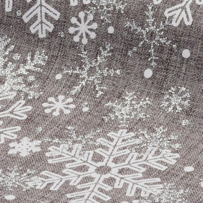 Snowflake Décor and Wrapping Fabric / Table Runner / Placemats (color:  silver)
