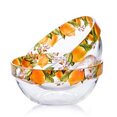 Lemon Glass Salad Bowl Set of 2