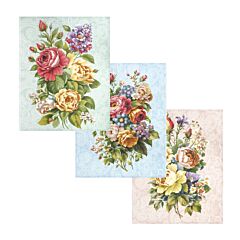 Peony Blossom Cotton Kitchen Towel Set of 3