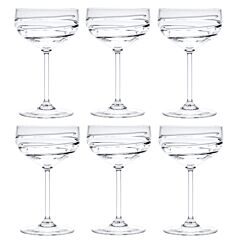Crystal Champagne Coupe Glasses Set of 6
