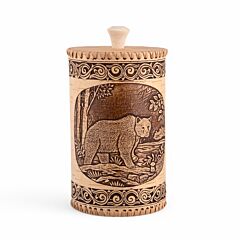 Bear Birch Bark Storage Container