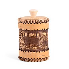Bears Birch Bark Storage Container