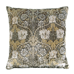 Monogram Velvet Embroidered Square Decorative Pillow