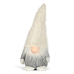 7.9" Gnome with White Hat Fabric Christmas Decoration