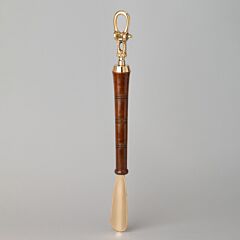 Brass Shoehorn with Wooden Handle
