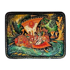 Stepan Razin and the Princess Lacquer Miniature Handmade Jewelry Trinket Box
