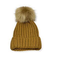 Mustard Hat with Pompom