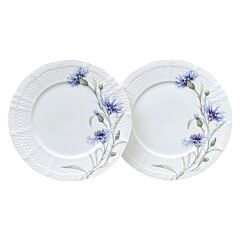 Cornflowers Porcelain Dessert Plate Set of 2