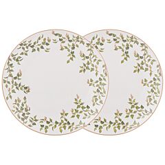White Birch Grove Porcelain Dessert Plate Set of 2