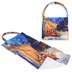 Cafe Terrace at Night by Vincent Van Gogh Beach Towel and Tote Bag