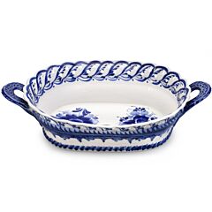 Gala Basket. Blue&White Porcelain. Gzhel