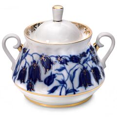 Bluebells Sugar Bowl Russian Porcelain