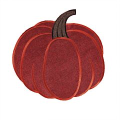 Orange Textile Pumpkin Placemats Set of 2