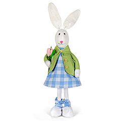 19" Bella with Tulip Blue and Green Bunny Easter Decoration