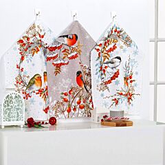 Winter Music Cotton Kitchen Towels Set of 3