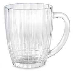Faceted Glass Beer Mug