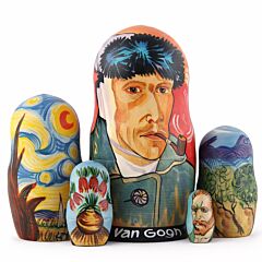 Van Gogh Self-Portrait Nesting Dolls Set of 5 pc.