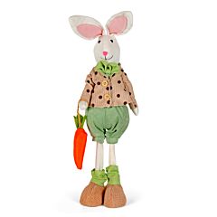 Roger with Carrot Rabbit Fabric Easter Decoration