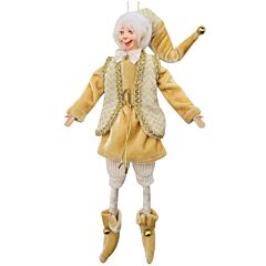 12'' Gold Posable Elf Christmas Decoration STPGoods 