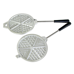 Aluminum Waffle and Cookie Mold Long Handle
