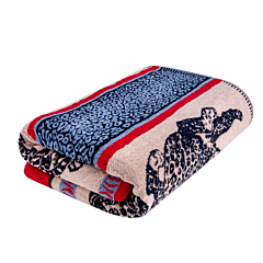 Leopards Cotton Terry Throw Blanket