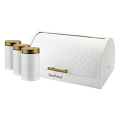 White Bread Box Set with 3 Jars