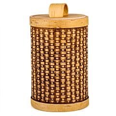 Tall Woven Birch Bark Storage Container